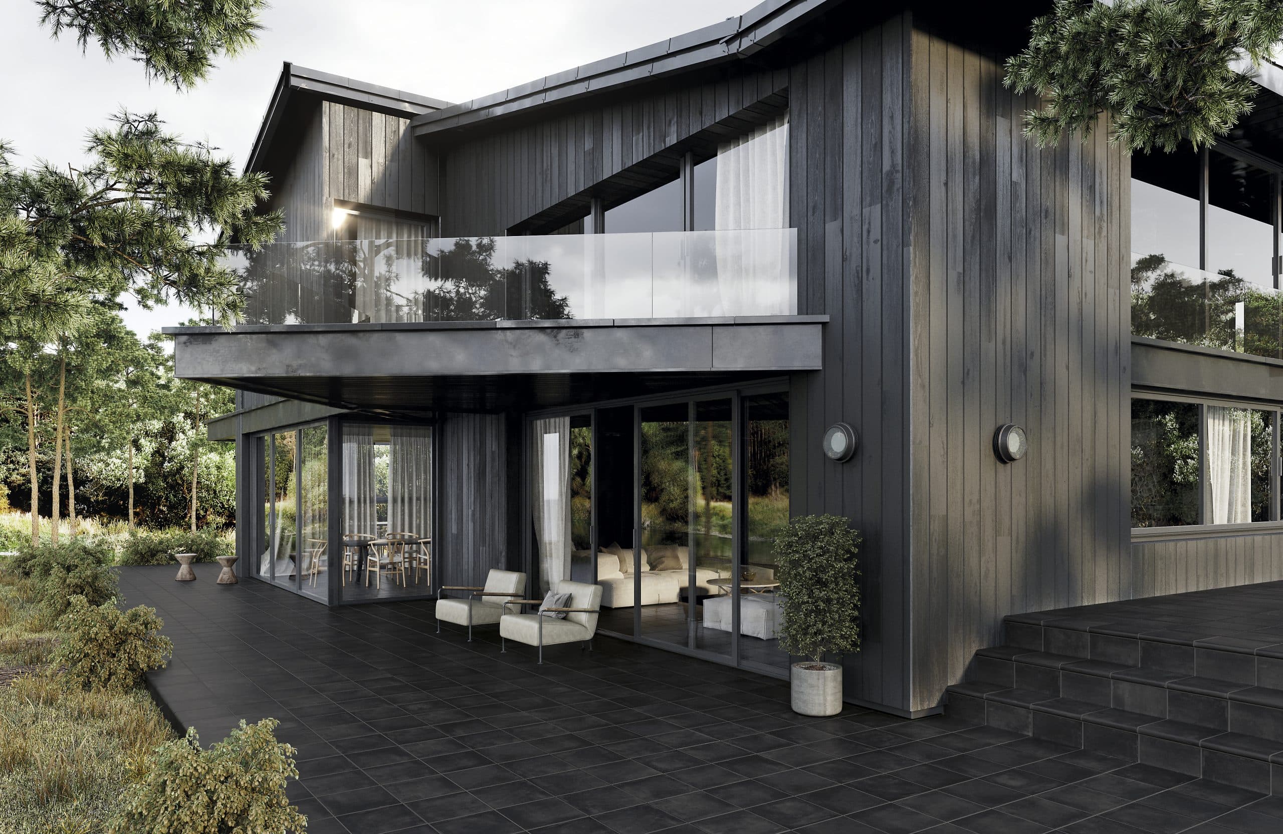 Exagres Portland Black installed room